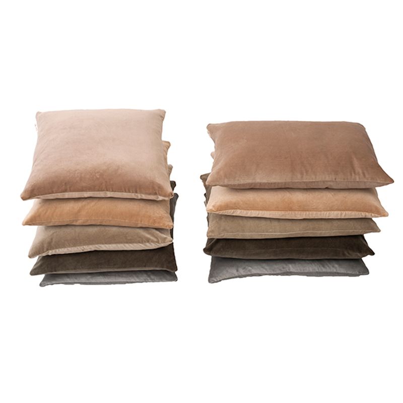 Putetrekk Velvet Matt Cool Grey 60x40 cm