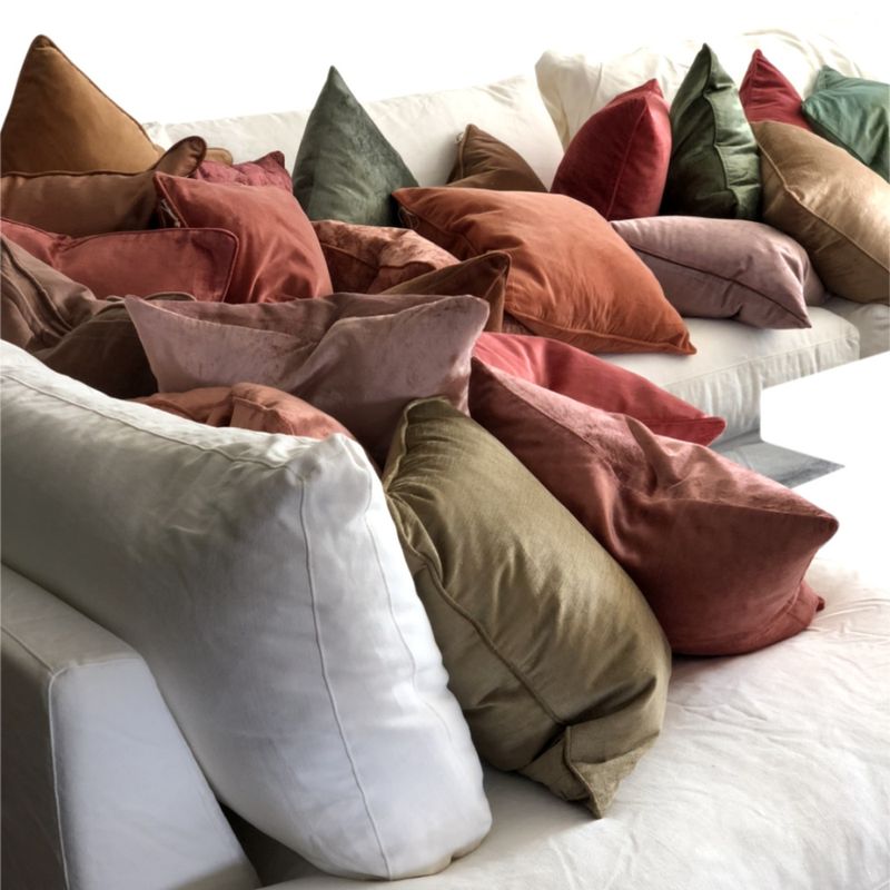cushion cover shiny olive green