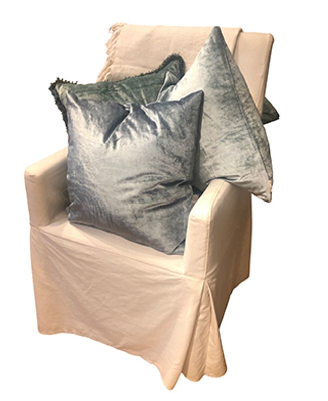 Cushion Cover Shiny Velvet Light Green