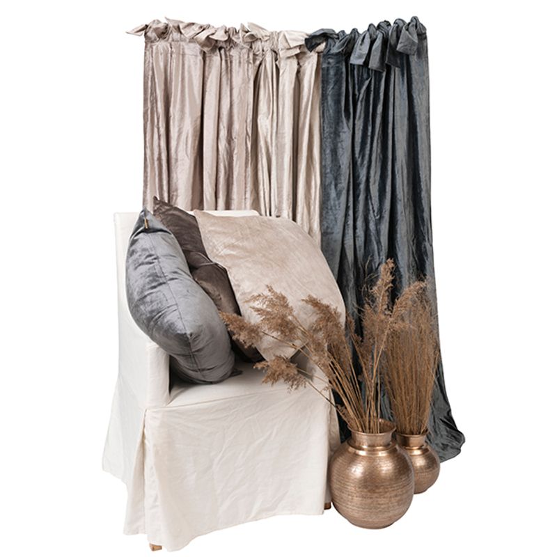 Gardin Shiny Velvet Midnight Blue