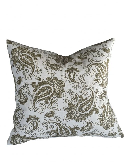 Hovedbilde Putetrekk Paisley Sober Green
