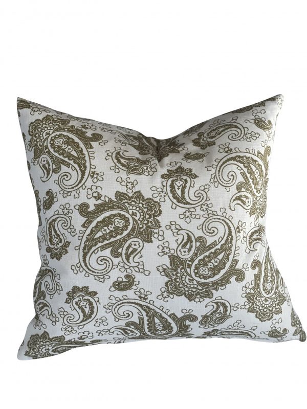 Putetrekk Paisley Sober Green