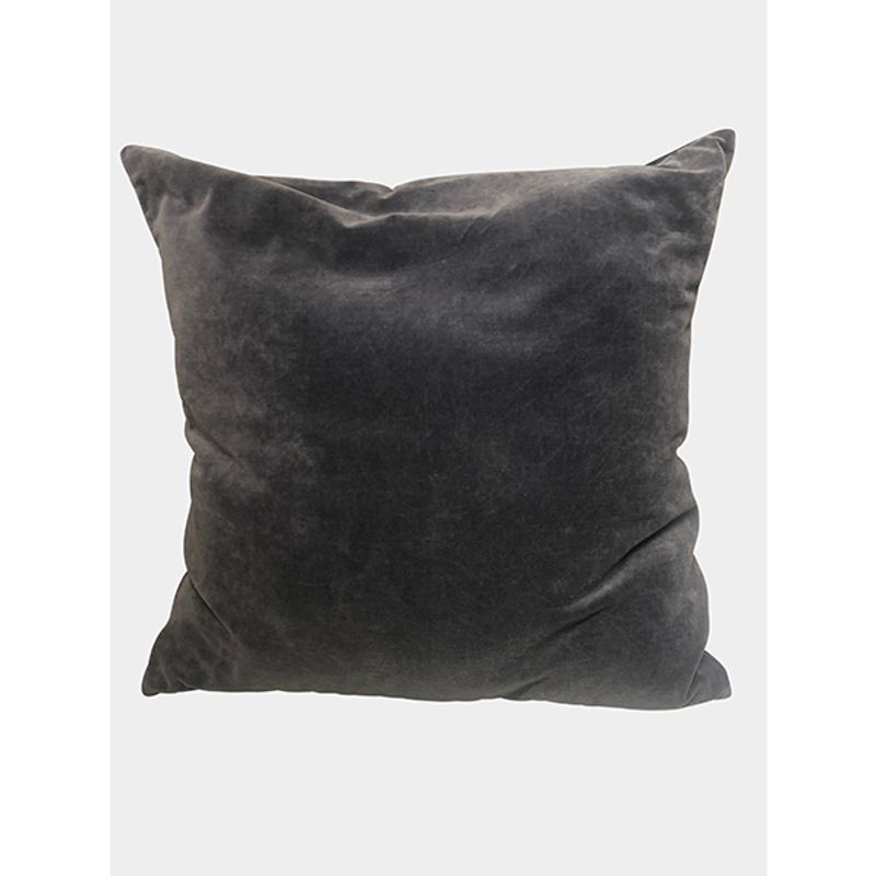 cushion cover matt velvet grey