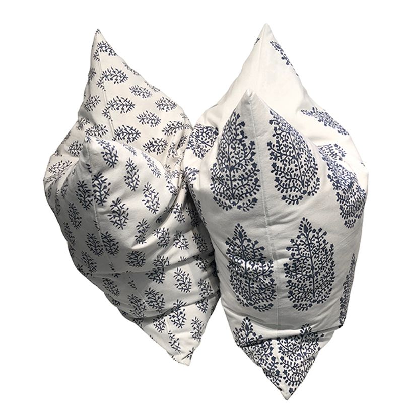 cushion cover Blue paisley