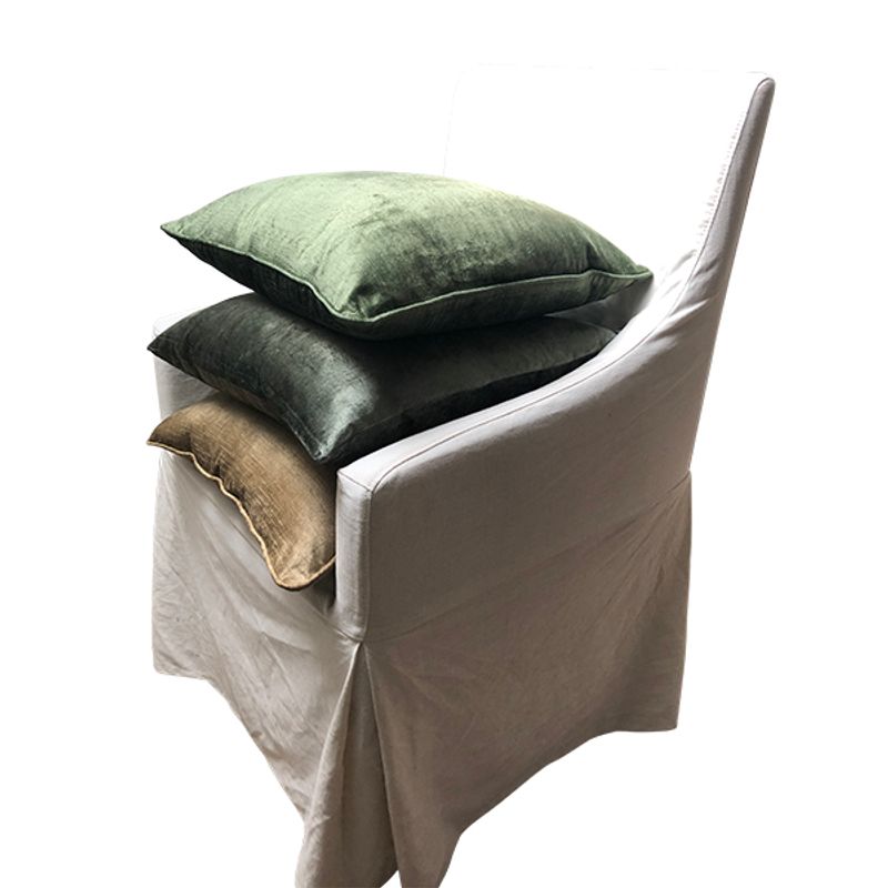 Cushion Cover Slub Velvet Decadent Green