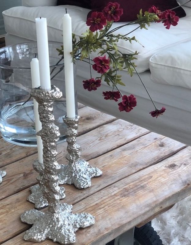 Art Candelholder Silver Medium