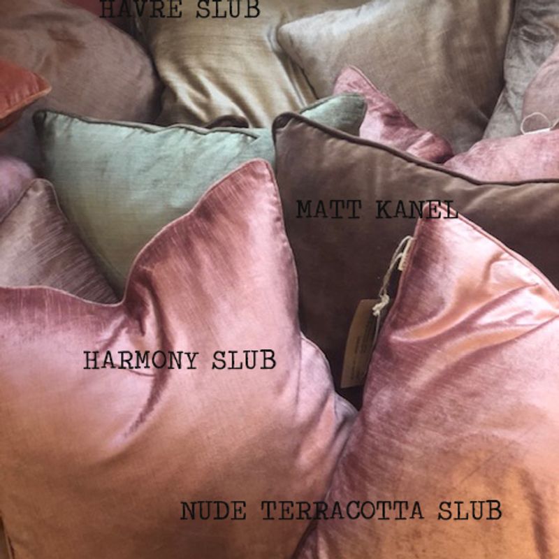 cushion cover Velvet slub Nude terracotta