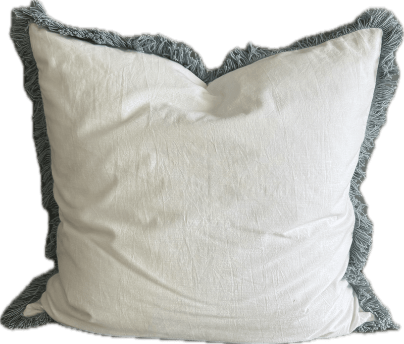 Cushion Cover w/ blue fringles Sarah