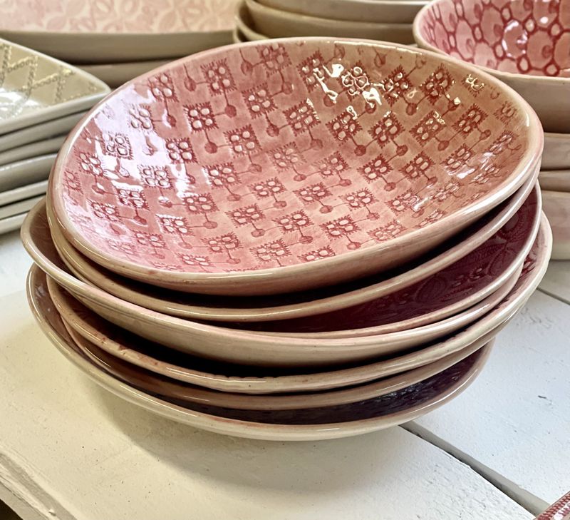 Salsa Round Large Mixed Pattern Pink