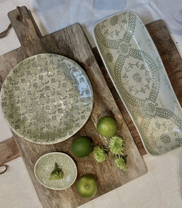 Dinner Plate Standard Mixed Pattern Dark Green